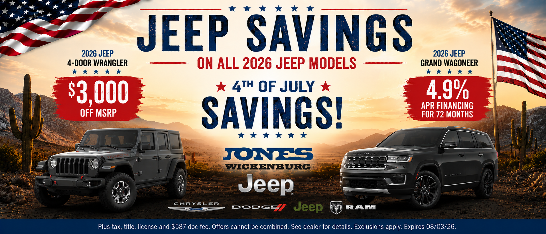 Jeep Savings on all 2026 Jeep Models