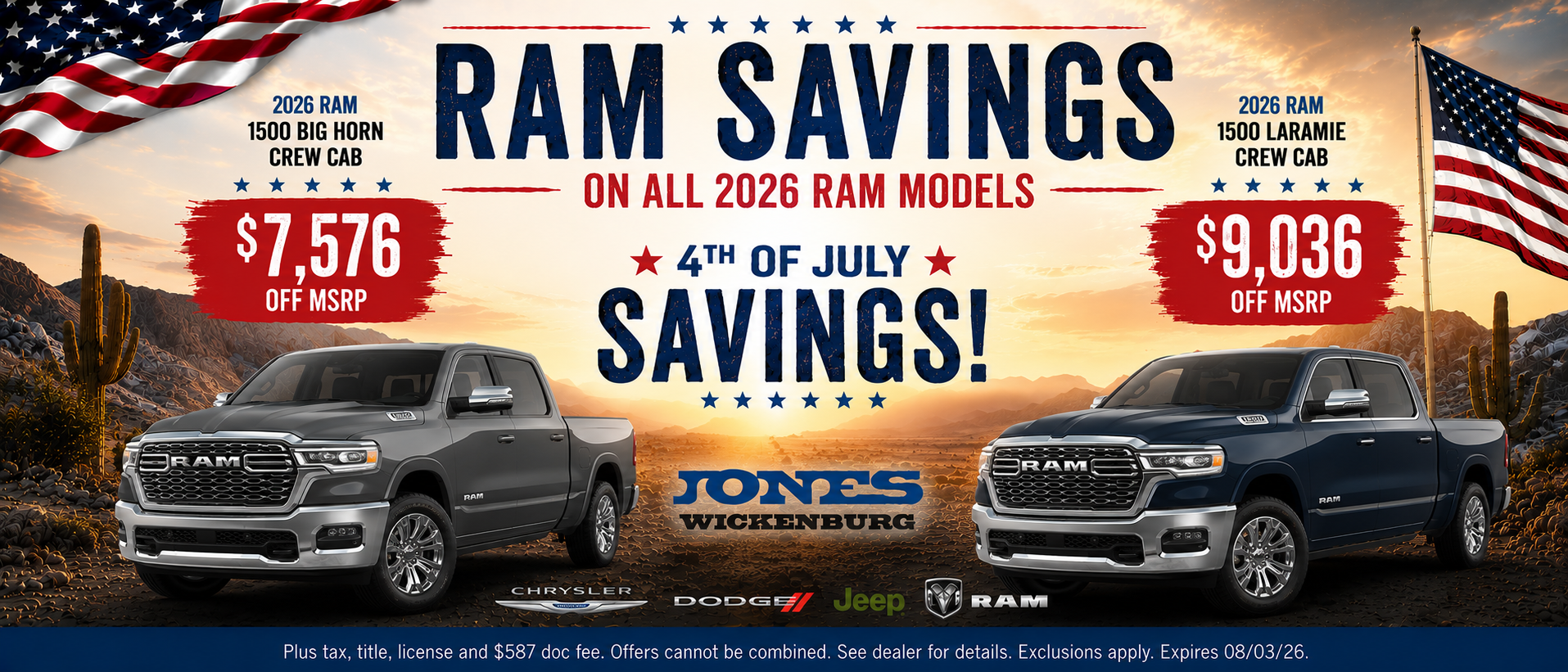 RAM savings on all 2026 Ram Models