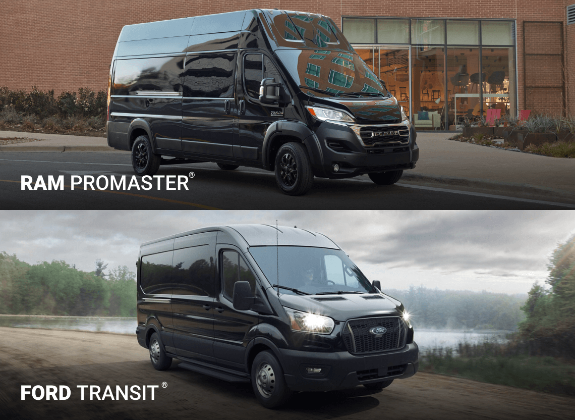 Compare Ram ProMaster to Ford Transit Customizability